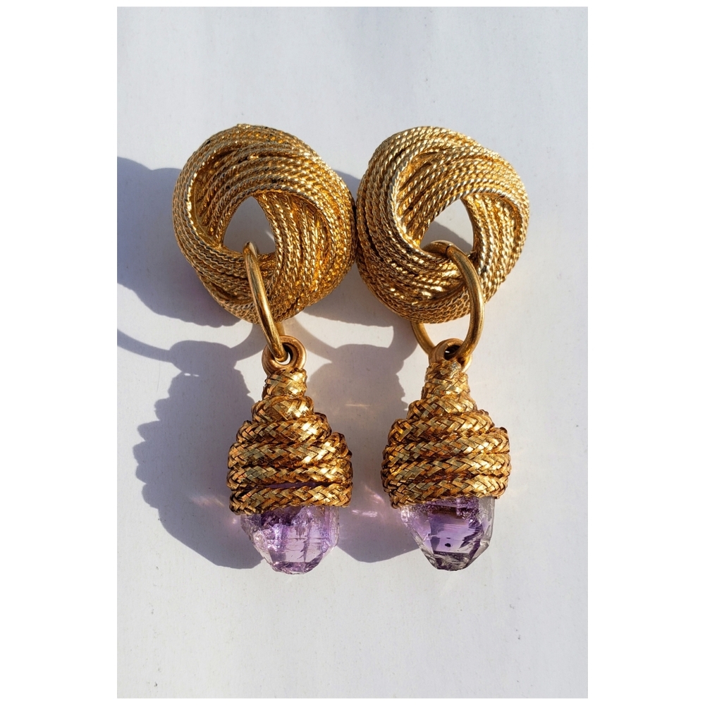 amethyst💜earrings -a- KAMELEON🦎KREATION - Picture 4 of 8